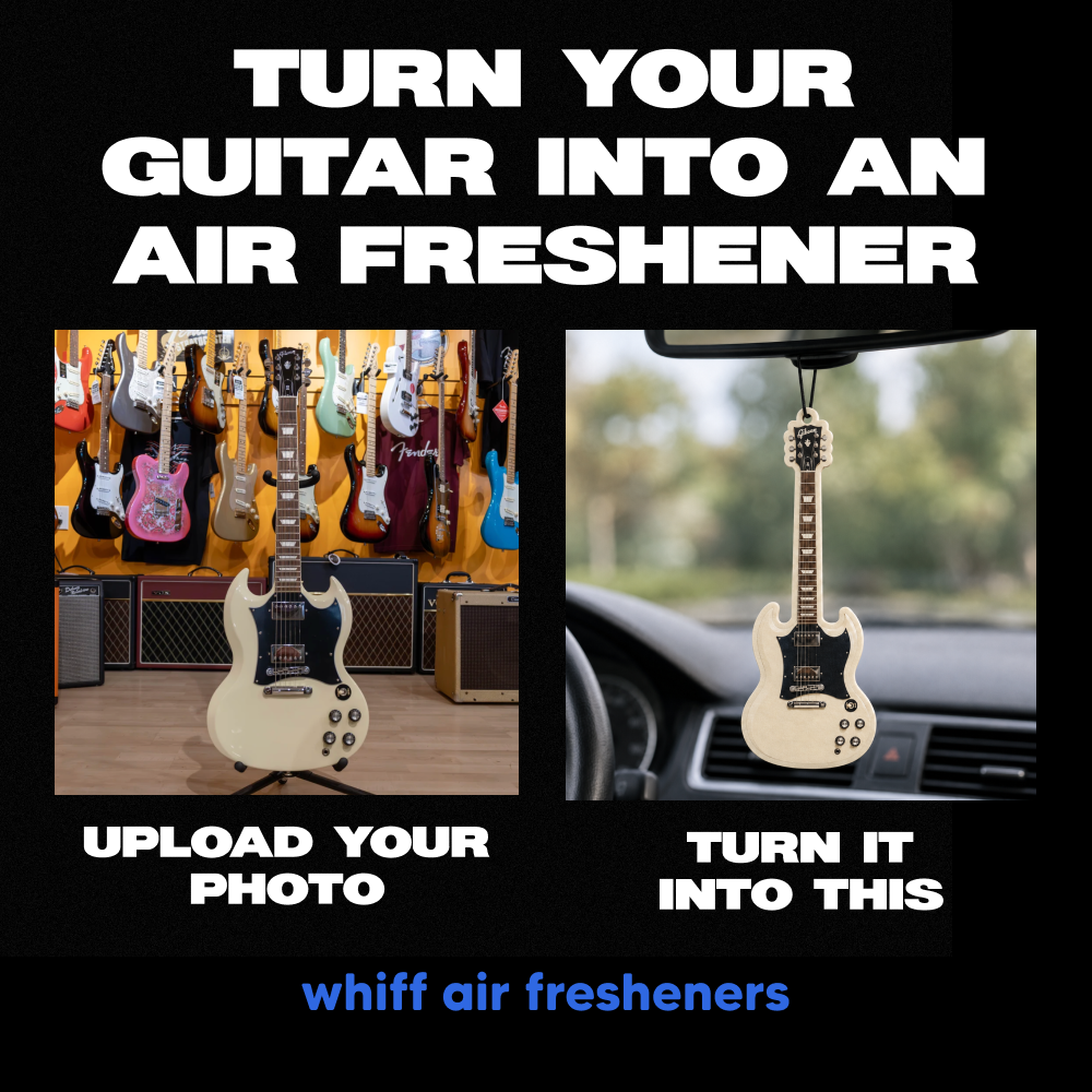 Personalized Custom Guitar Air Freshener With Your Photo