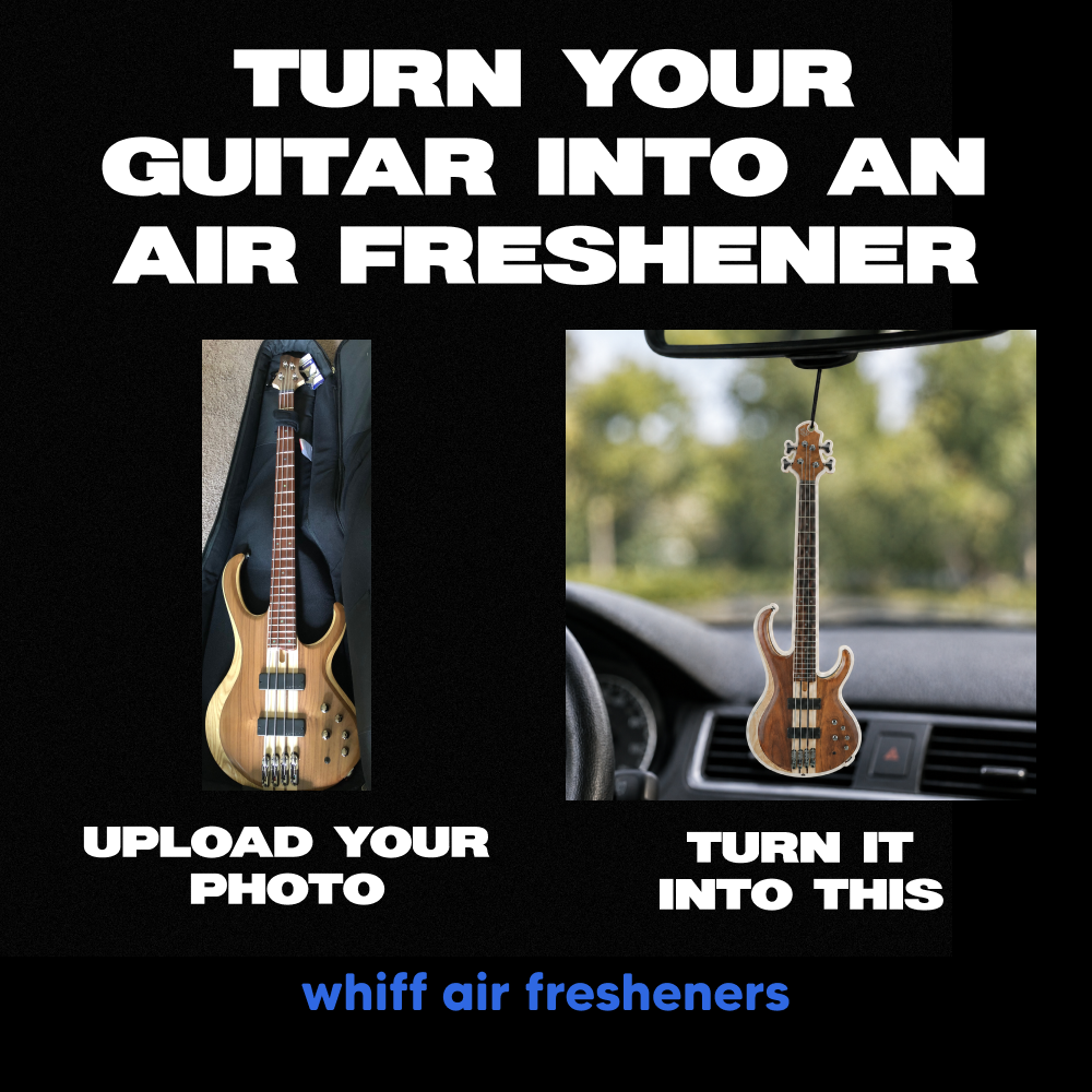 Personalized Custom Guitar Air Freshener With Your Photo