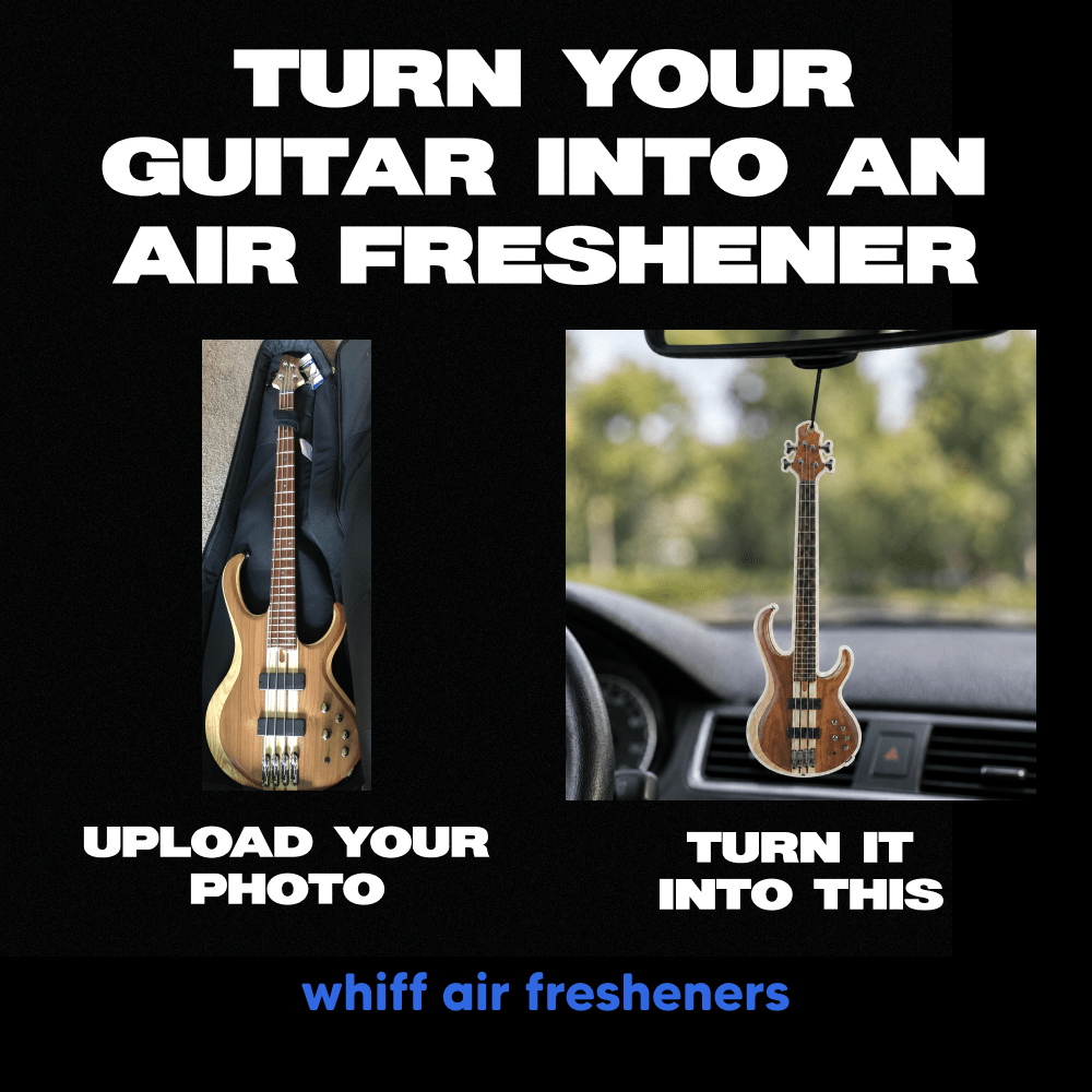 Personalized Custom Guitar Air Freshener With Your Photo - Whiff